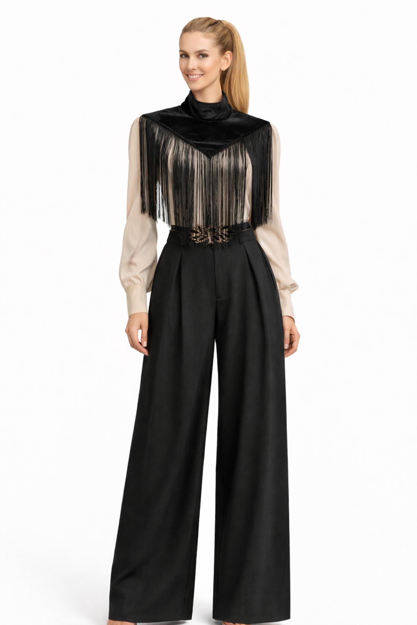 Cuello pico terciopelo