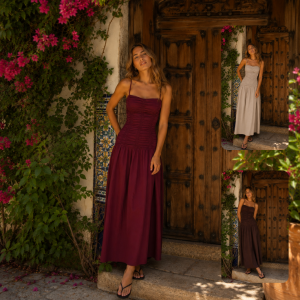 Vestido fruncido