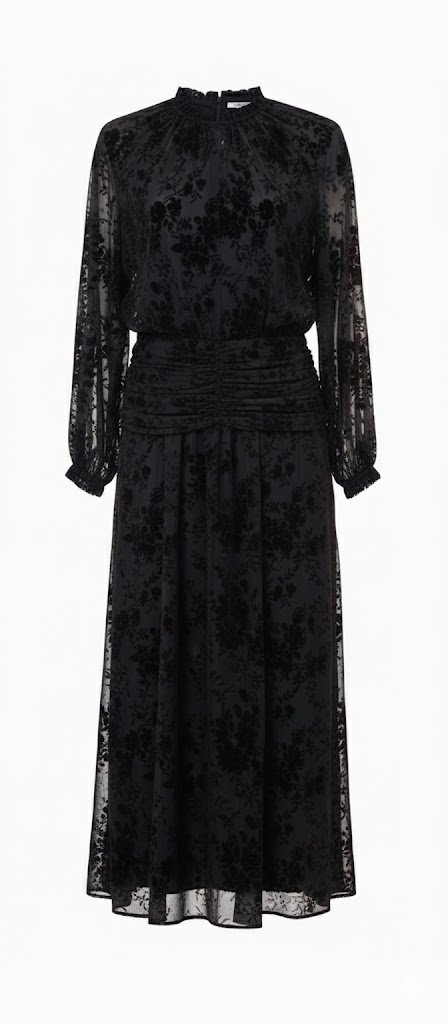 Vestido estampado terciopelo