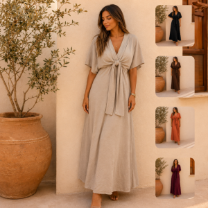 Vestido lazada cruzada