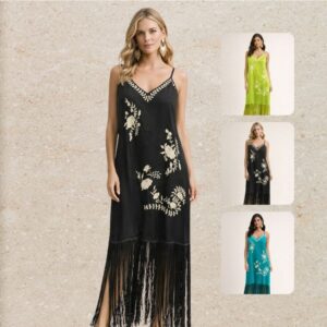 Vestido Manila flecos