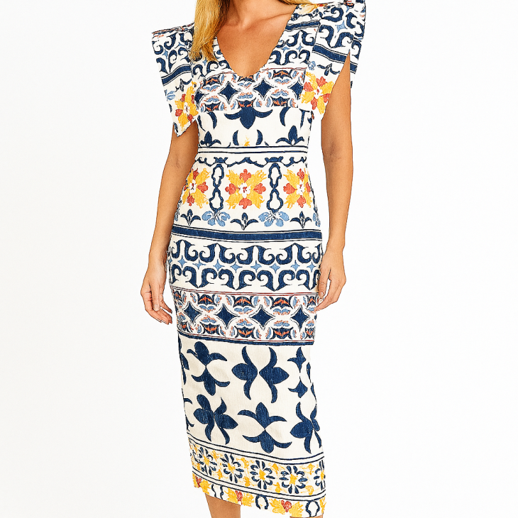 Vestido rústico cordones