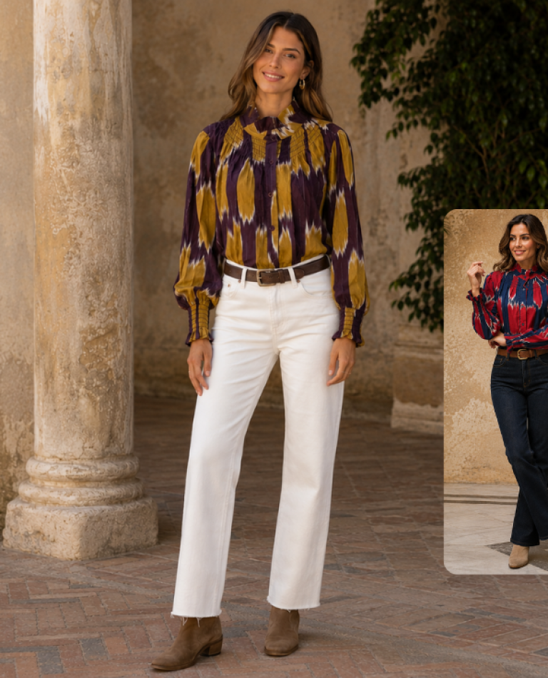 Blusa estampado geométrico