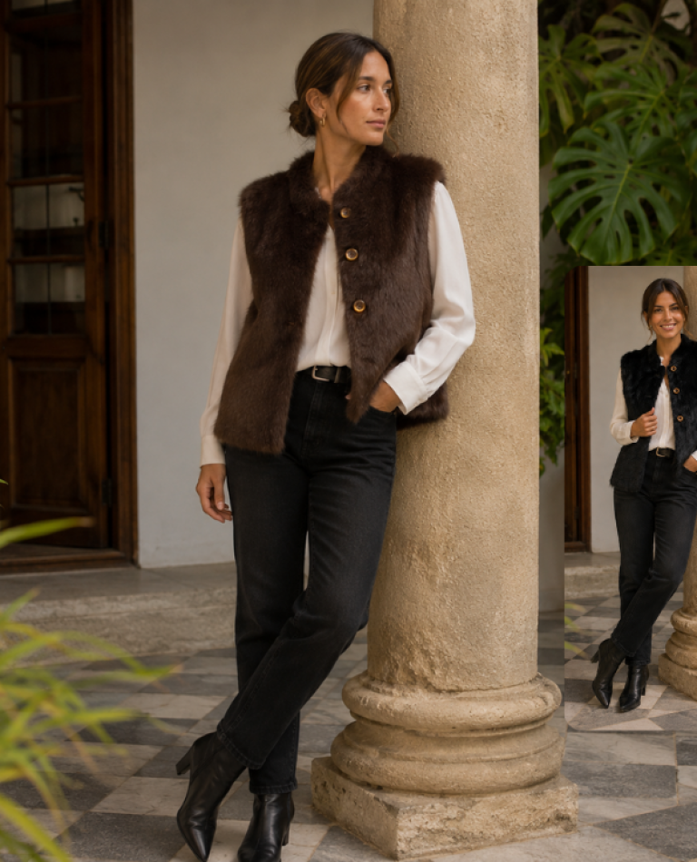 Chaleco pelo reversible