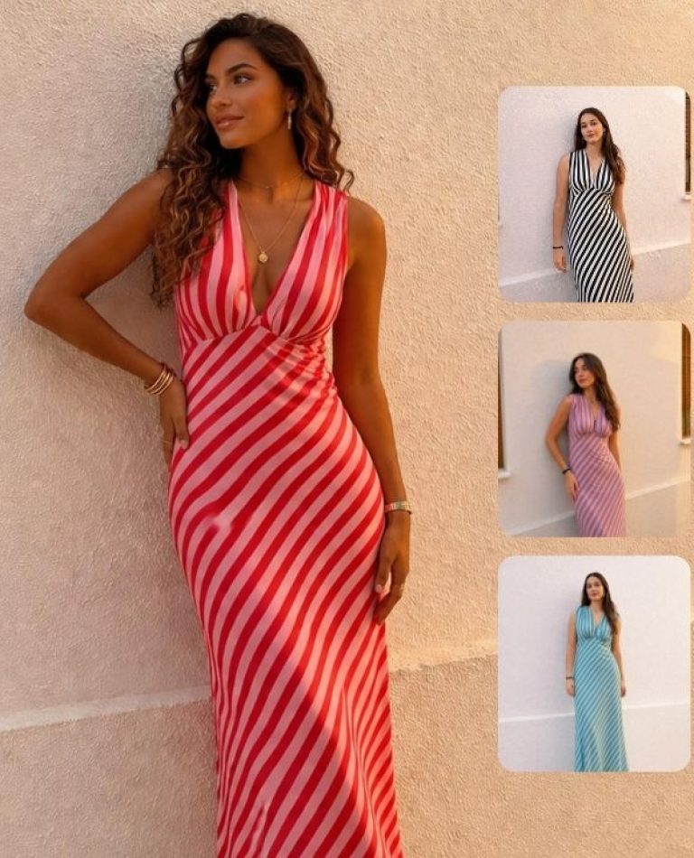 Vestido de rayas varios colores